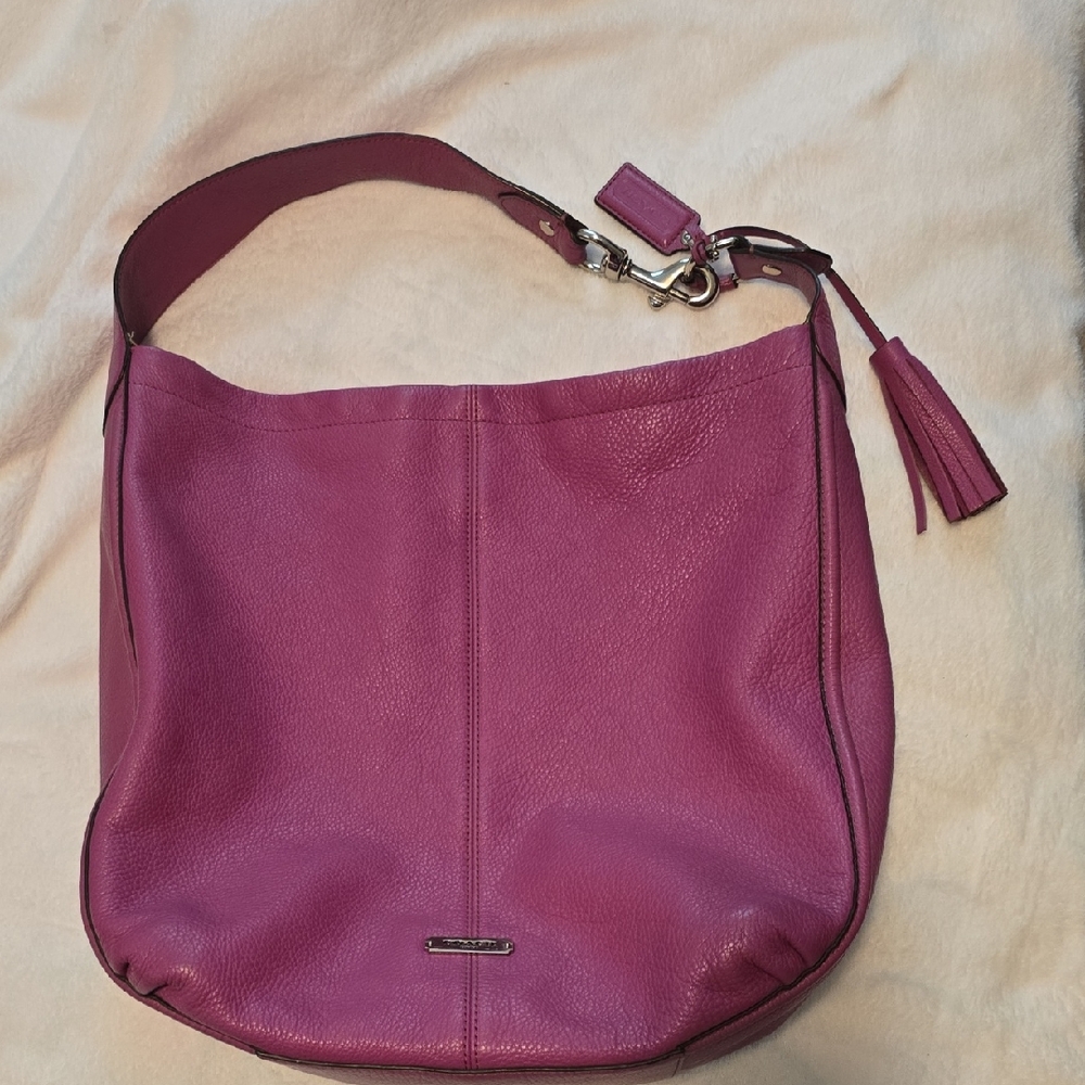 Coach Rose Leather Hobo  Bag